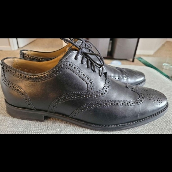 Cole Haan Black Cambridge Wingtip Oxford Grand OS British Size 11 Dress C12915 - Picture 7 of 8